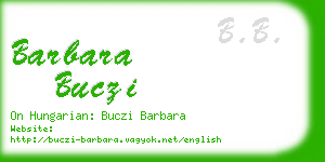 barbara buczi business card